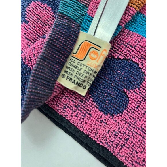 Vintage J Franco Beach Towel Blue Bears Teddy Bear Heart 24x47" - Picture 6 of 7